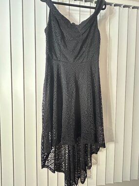 Women's HR Homrain Black Lace High-Low Dress Size XL